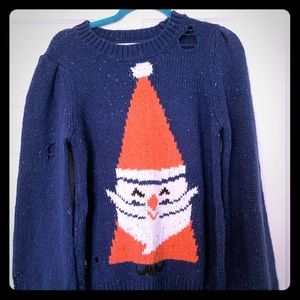 Wild fox ripped sweater